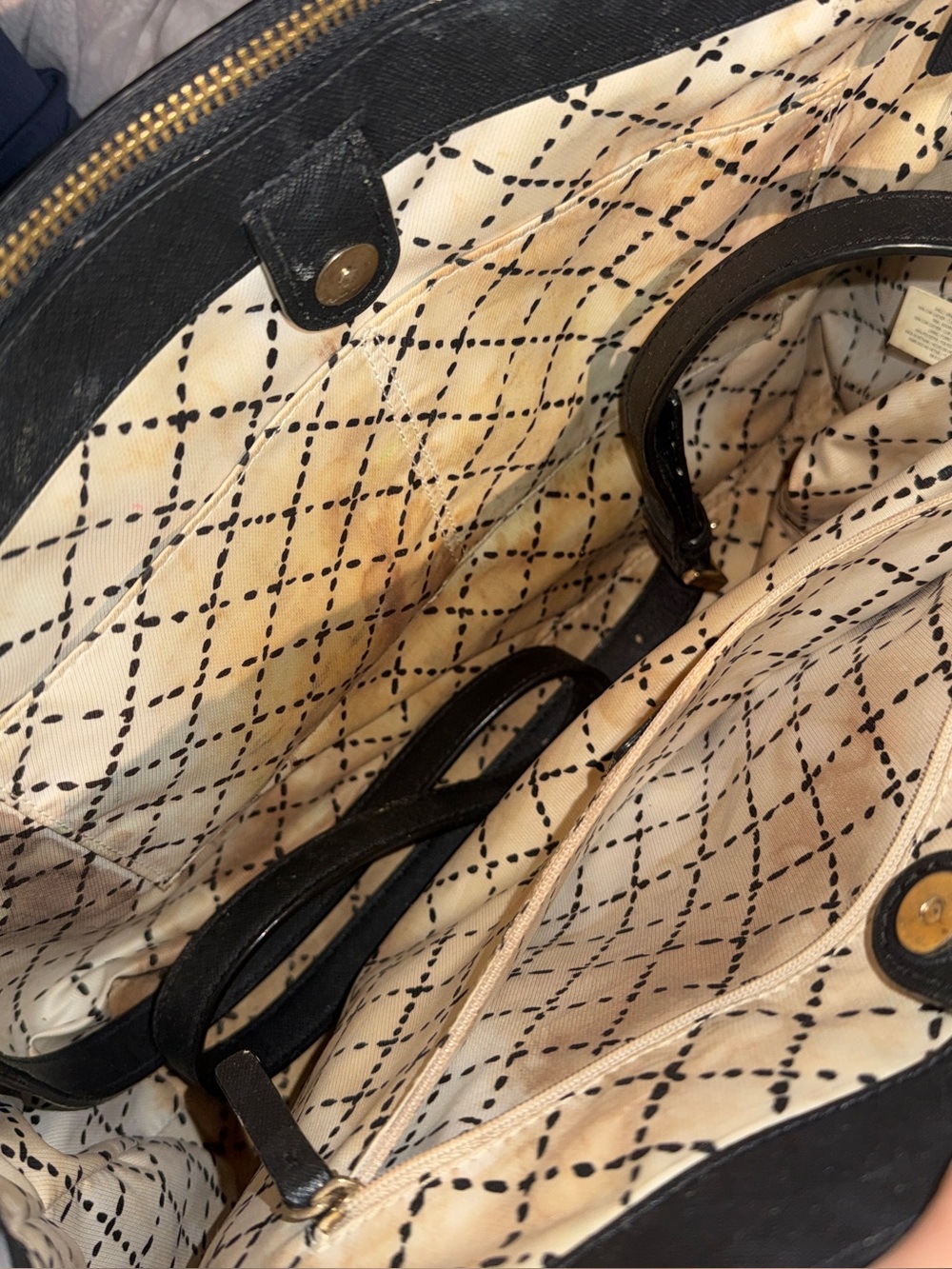 kate spade Black Saffiano Tote with Gold-Tone Plaque - Picture 3 of 7